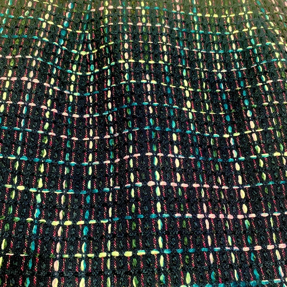 Loft || woman’s Navy blue with multi-color thick stitching skirt size 10 - Picture 3 of 7